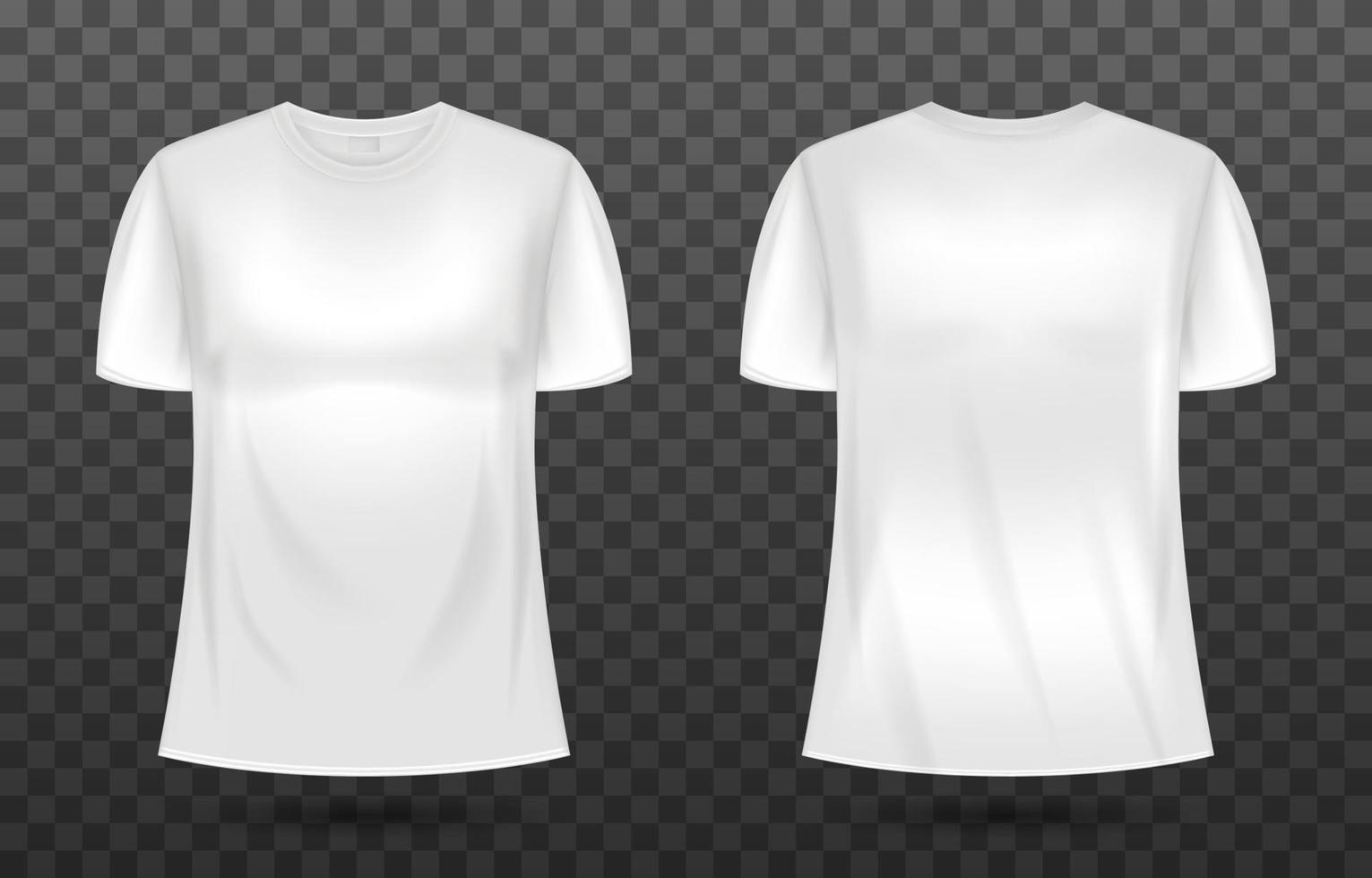 3D T-Shirt White Mockup vector