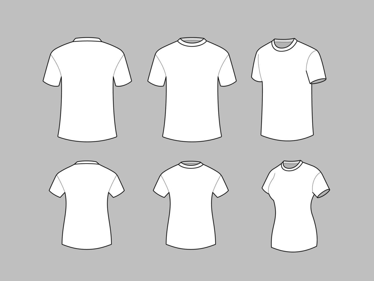 resumido blanco camiseta Bosquejo vector