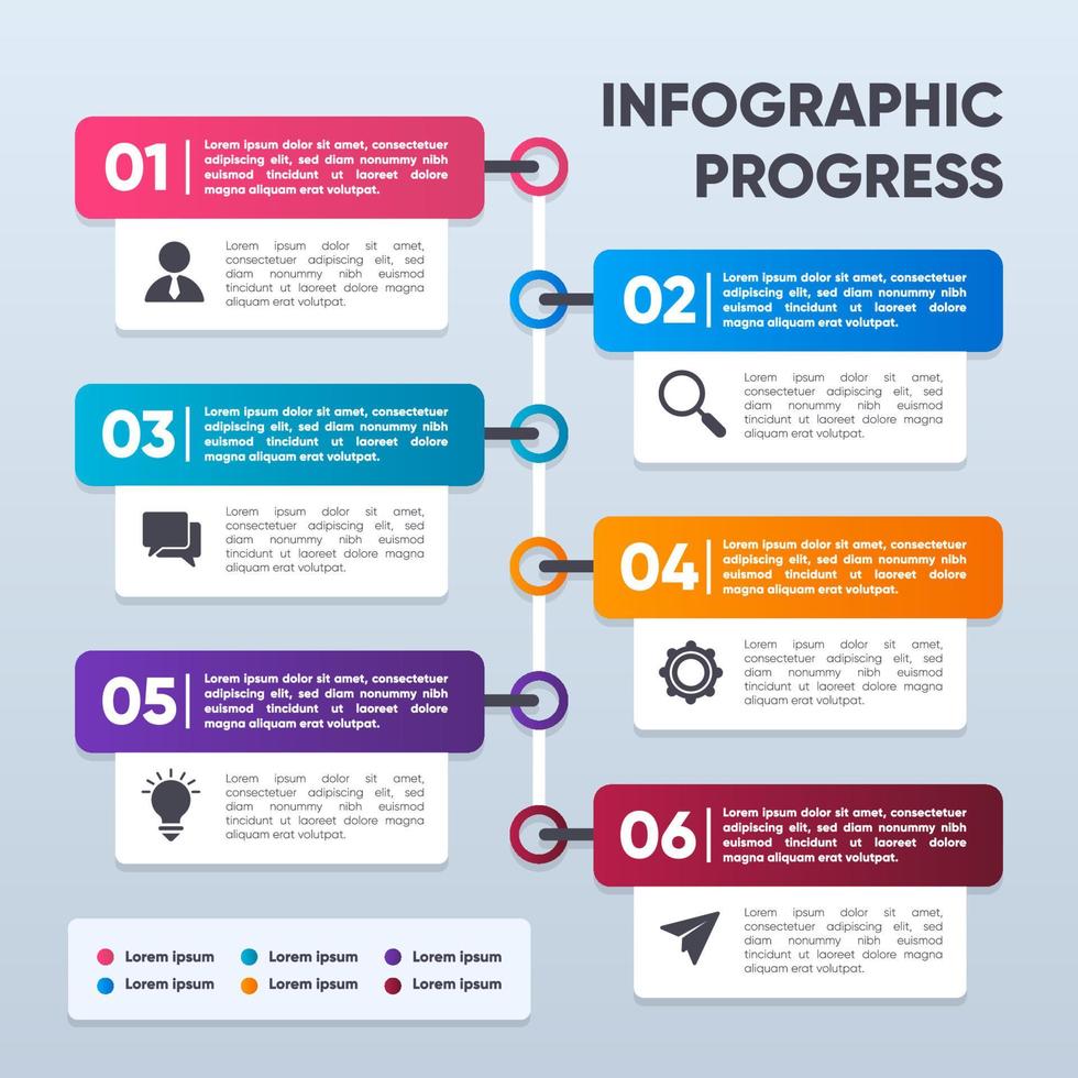 List Infographic Template Design for Business Presentation vector