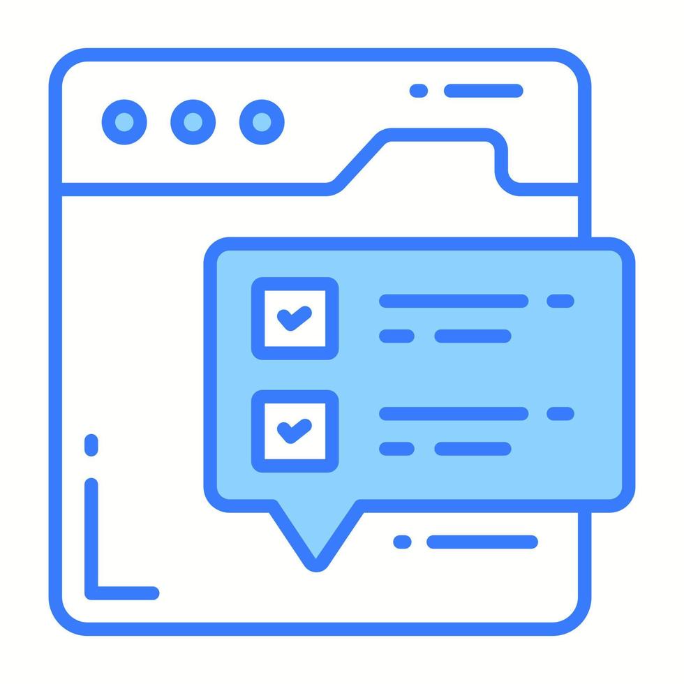 Website survey vector design in modern style, easy to use