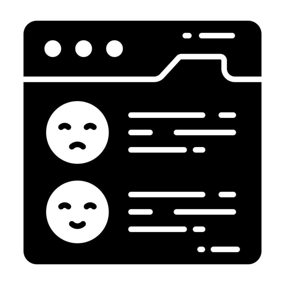 Website feedback vector design in trendy style, premium icon