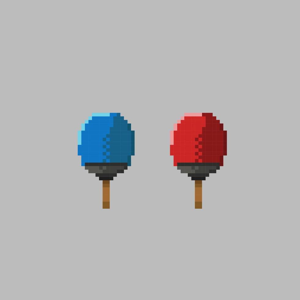 blue and red bet in pixel art style vector