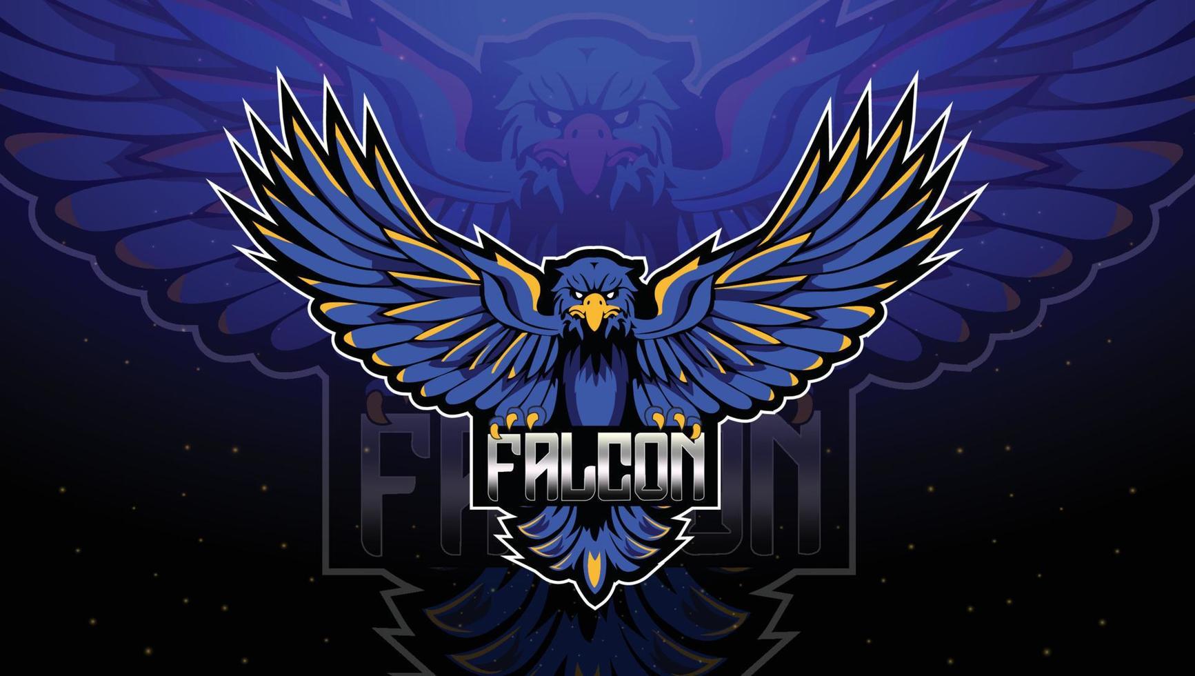 diseño de logotipo de mascota eagle esport vector