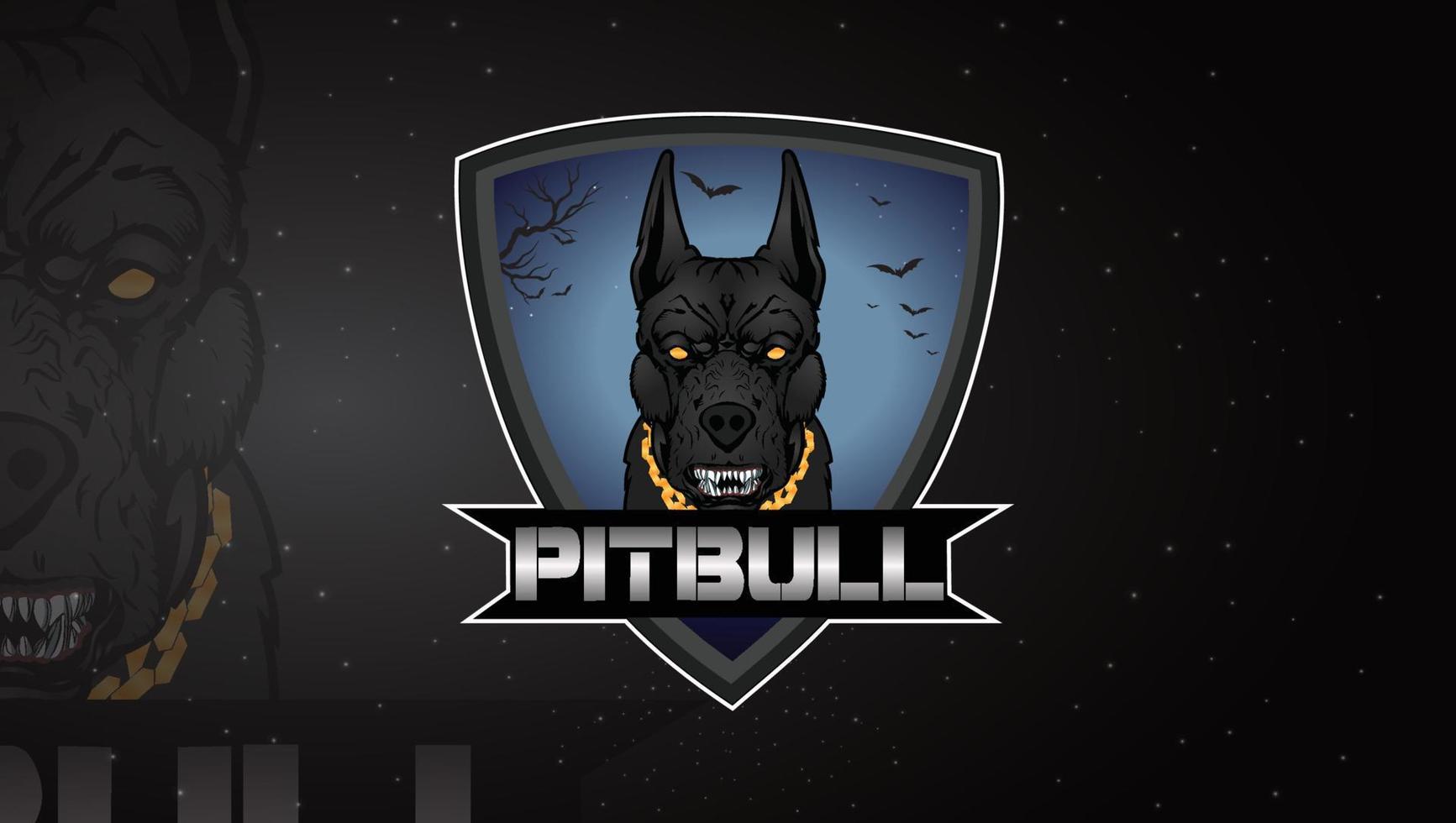 perro pitbull deporte juego de azar mascota logo modelo vector