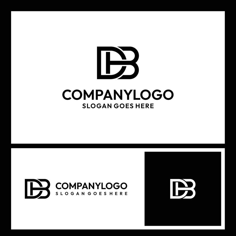 carta db logo resumen vector gratis