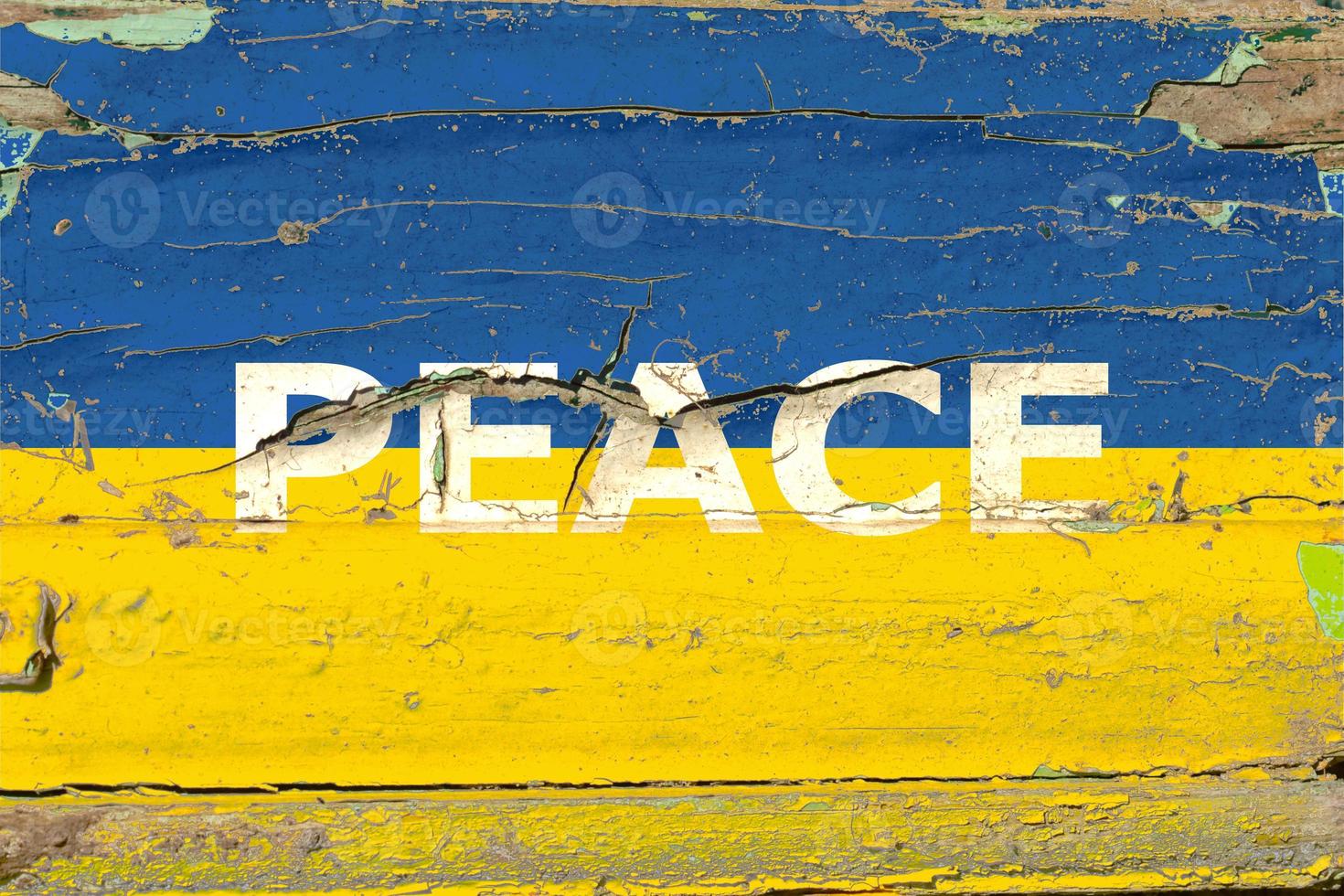 3D Flag of Ukrainian in the concept of peace in Ukraine photo