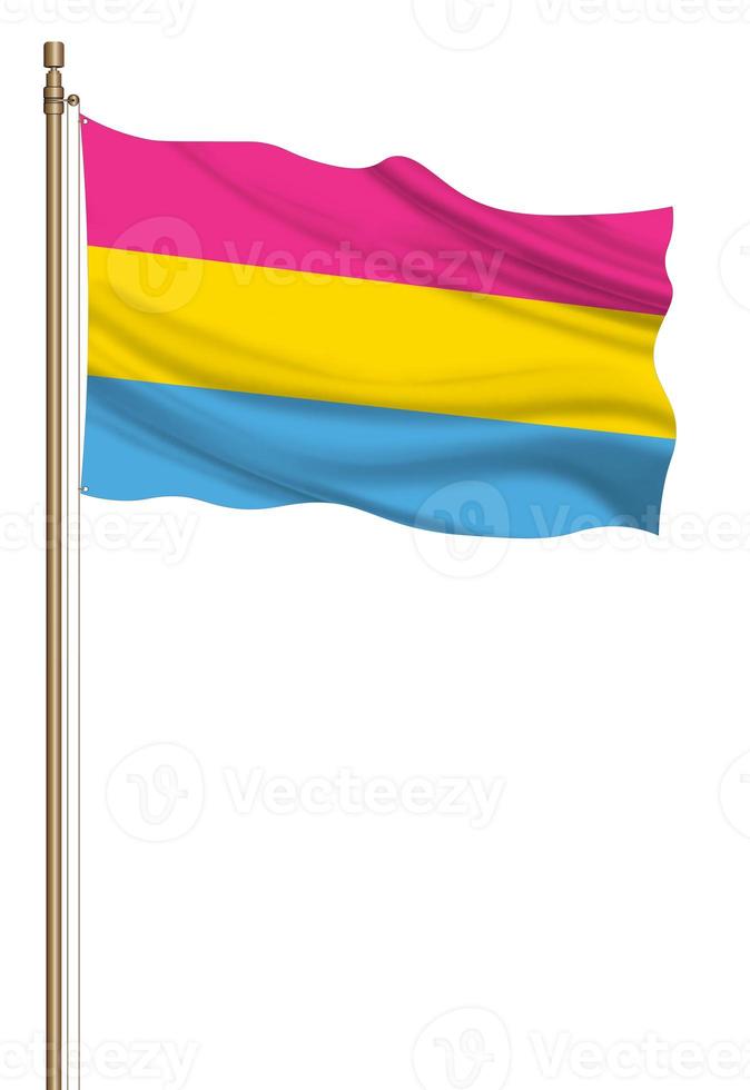 3d illustration Pansexual flag photo