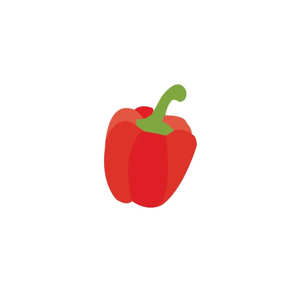 A beautiful red capsicum vector art work.