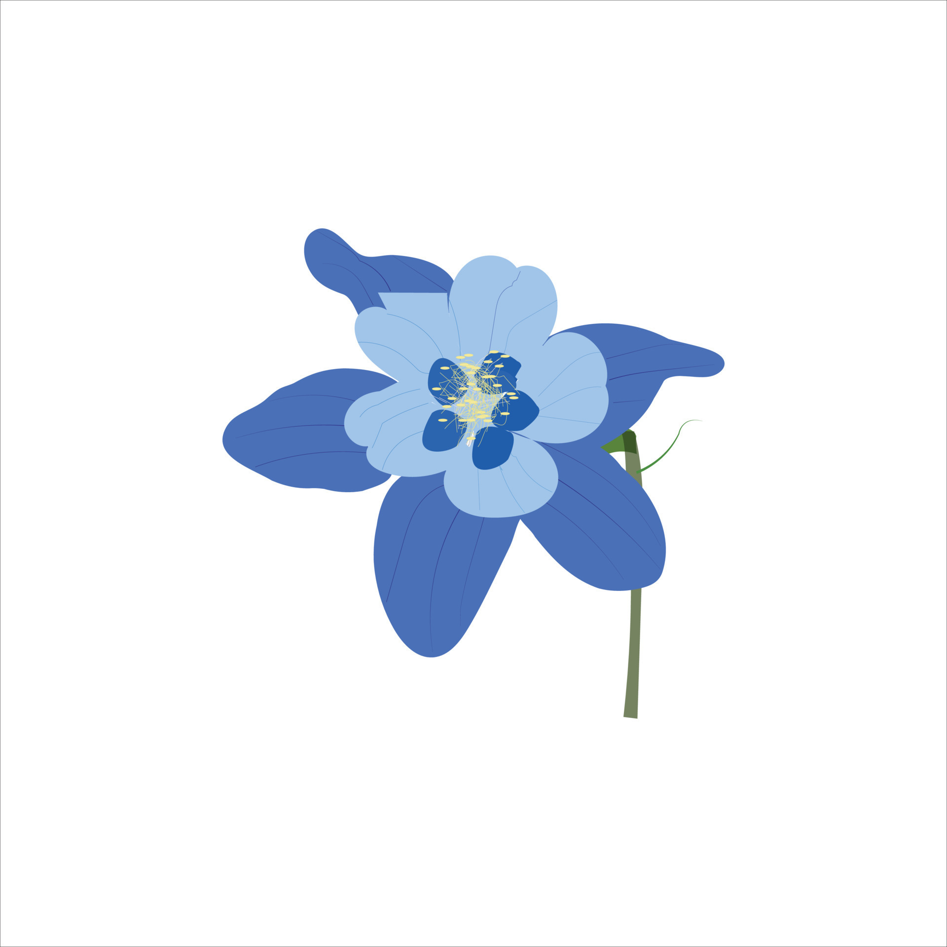 A beautiful blue flower vector art work 23004427 Vector Art at Vecteezy