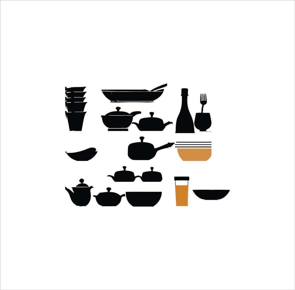 Nice vector icons of kitchen.