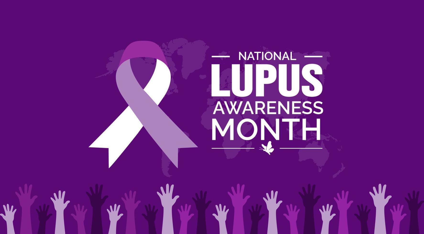 Lupus Awareness Month background or banner design template celebrated in may vector