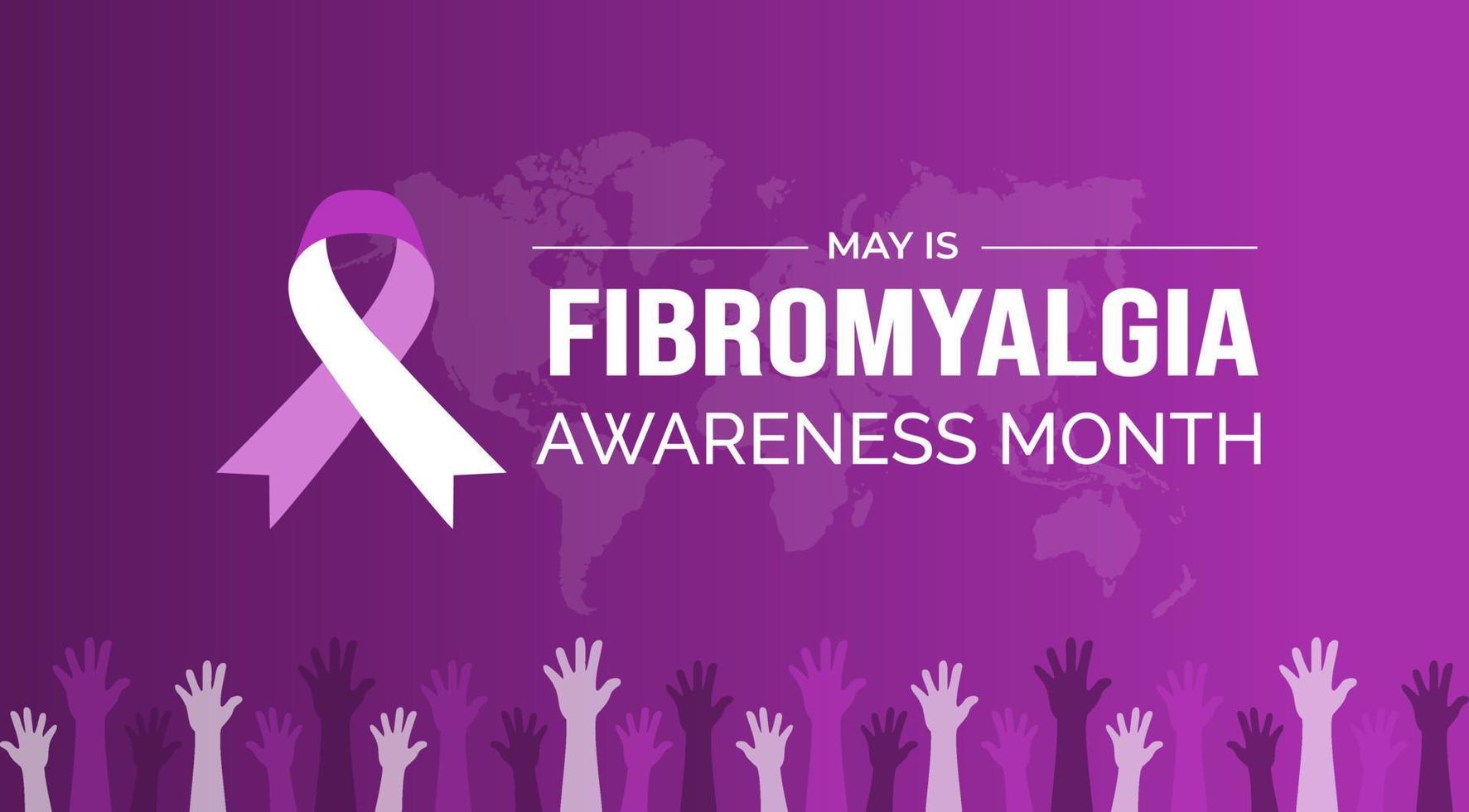 Fibromyalgia Awareness Month background or banner design template