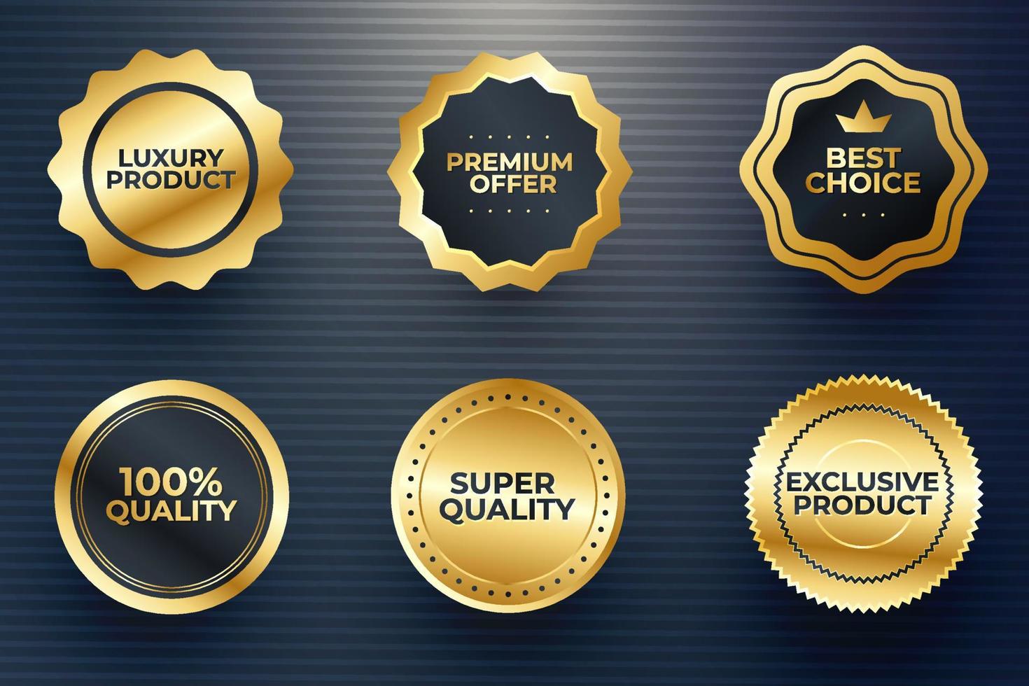 Premium quality medals set Free Vector