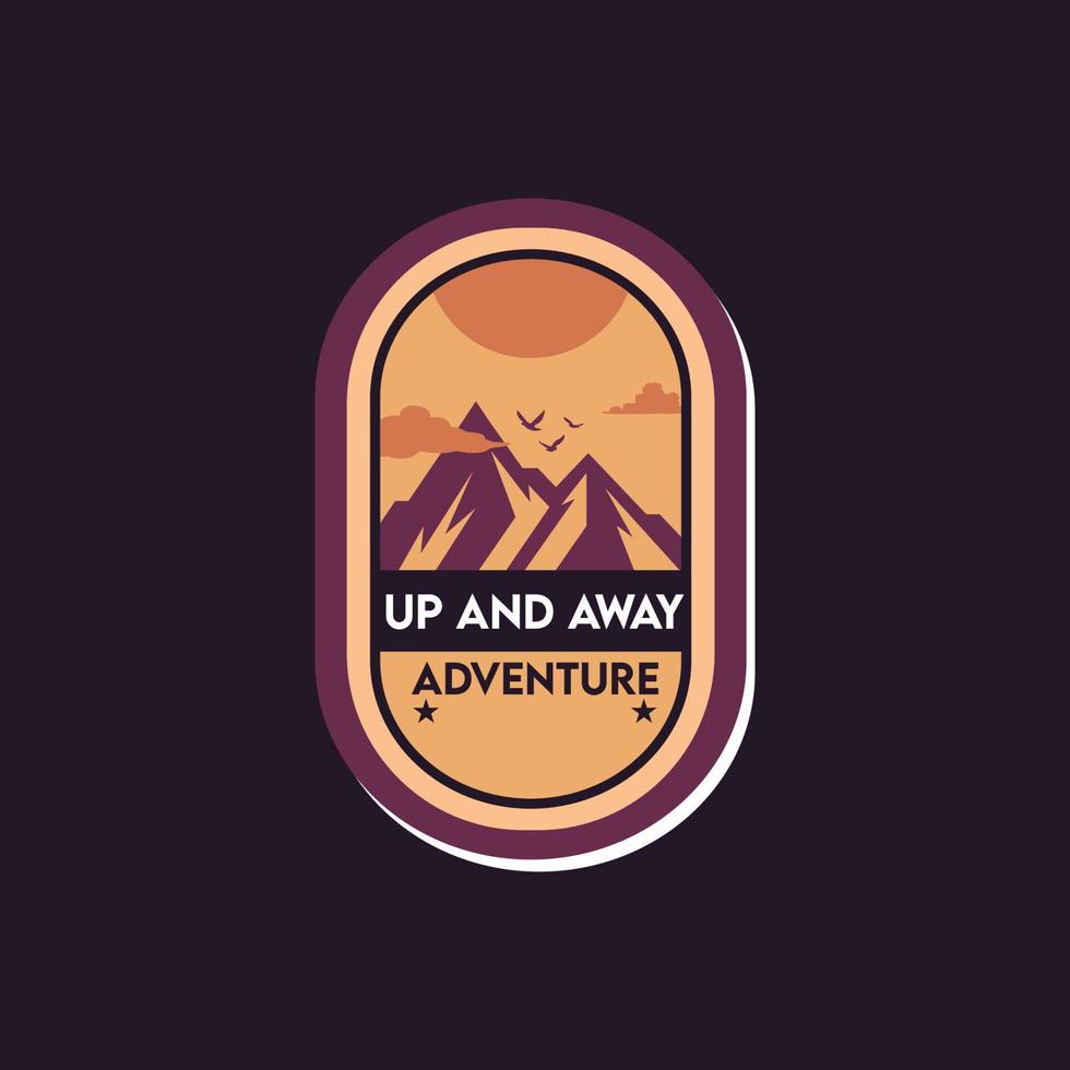 Up and Away Adventure logo in vector