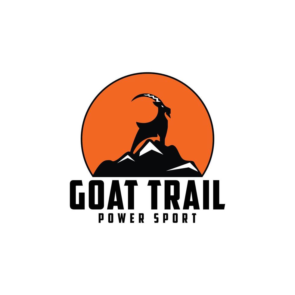 goat trail power sport and adventure logo vector