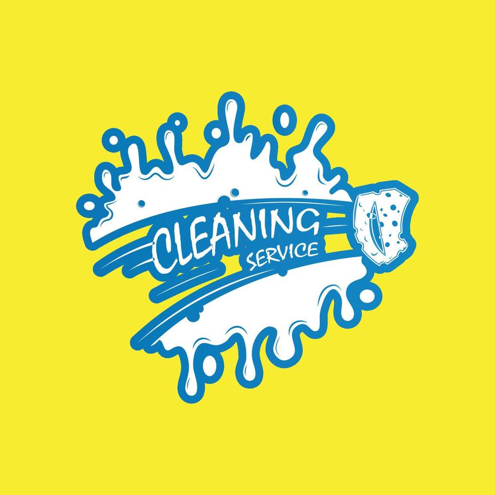 cleaning service creative logo design vector