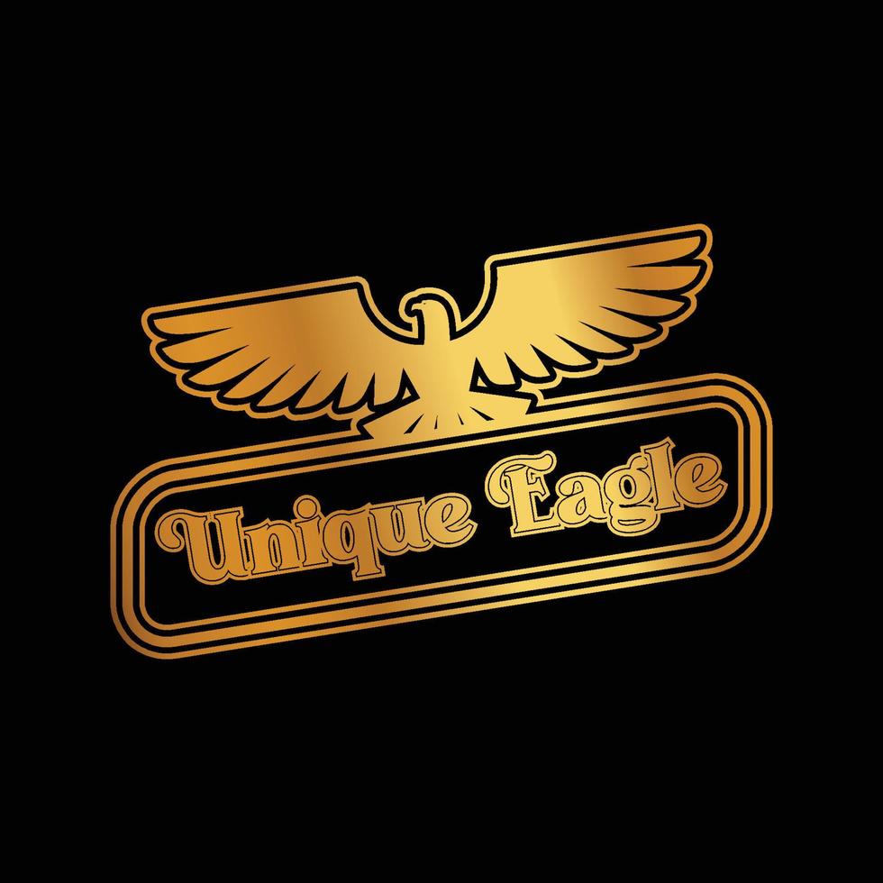 único águila lujo Clásico logo diseño. vector