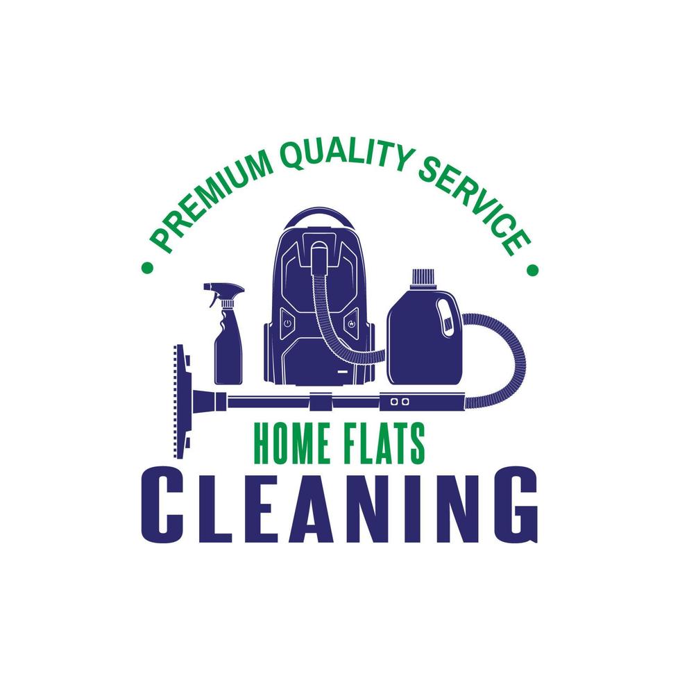 Home Flats Cleaning logo design vector