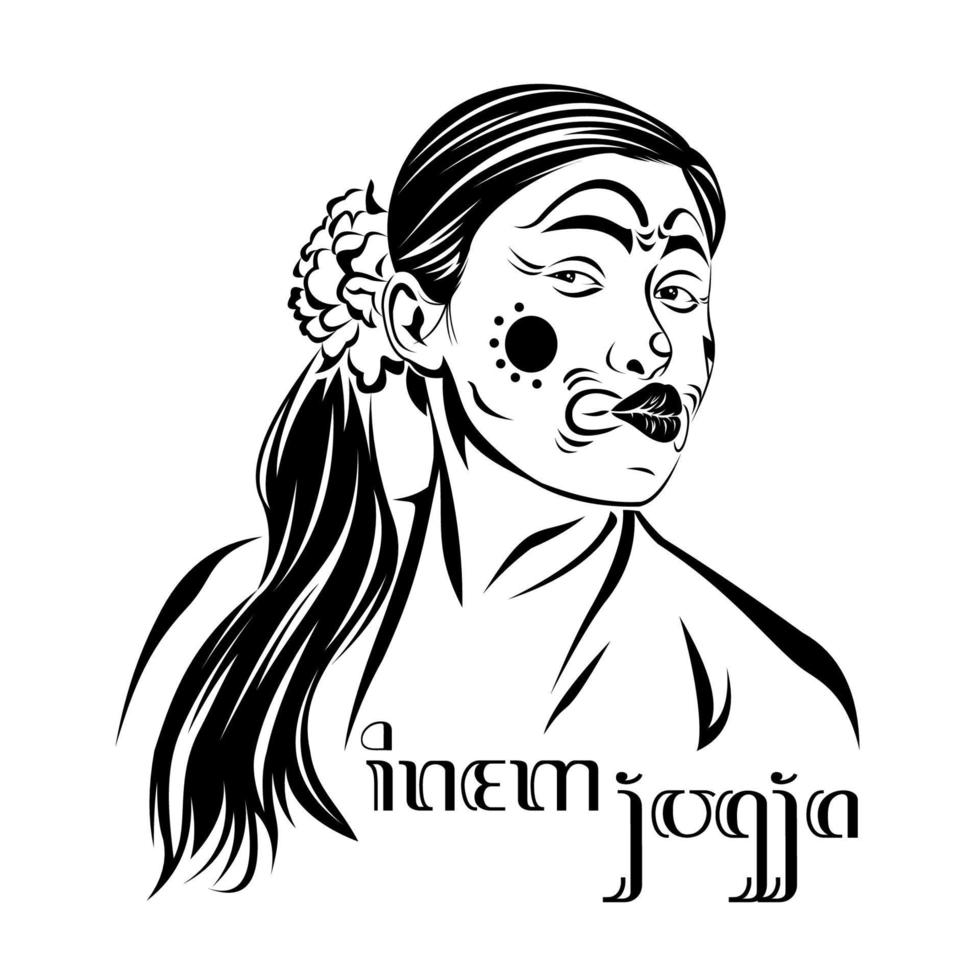 línea Arte inem jogja vector