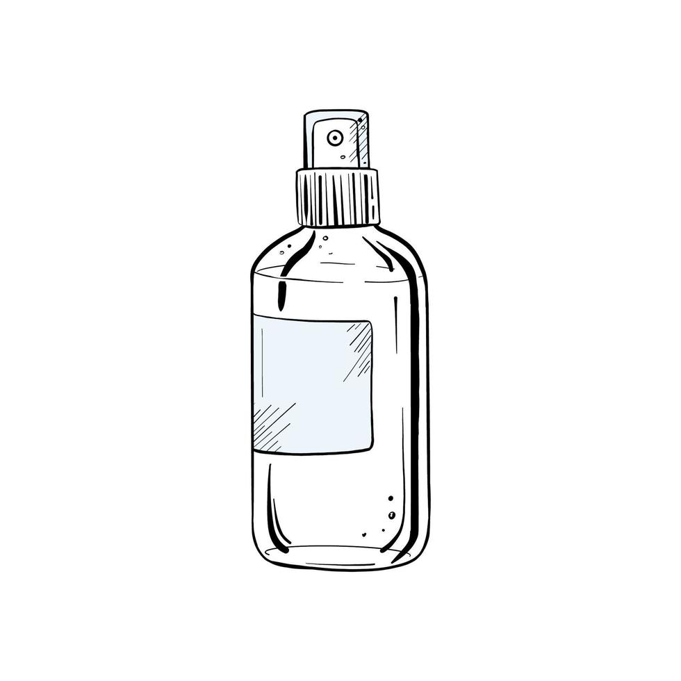 Vector illustration of closed bottle dispenser on white background