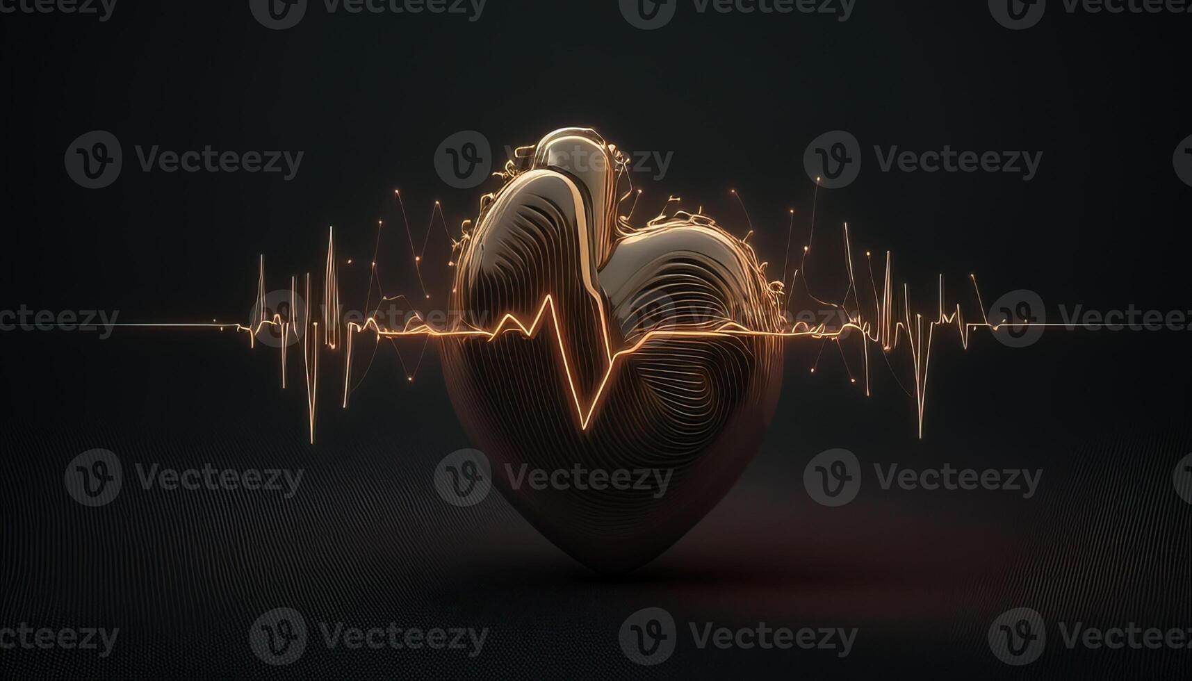 heart beat pulse, digital art illustration, photo