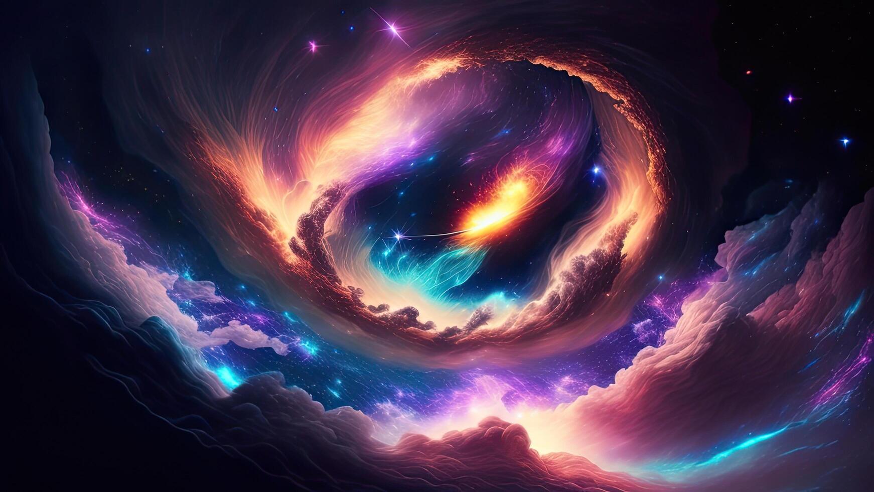 Abstract fractal background. photo