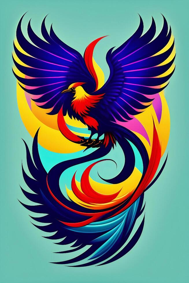 Eagle head. Tattoo design. Vector illustration. photo