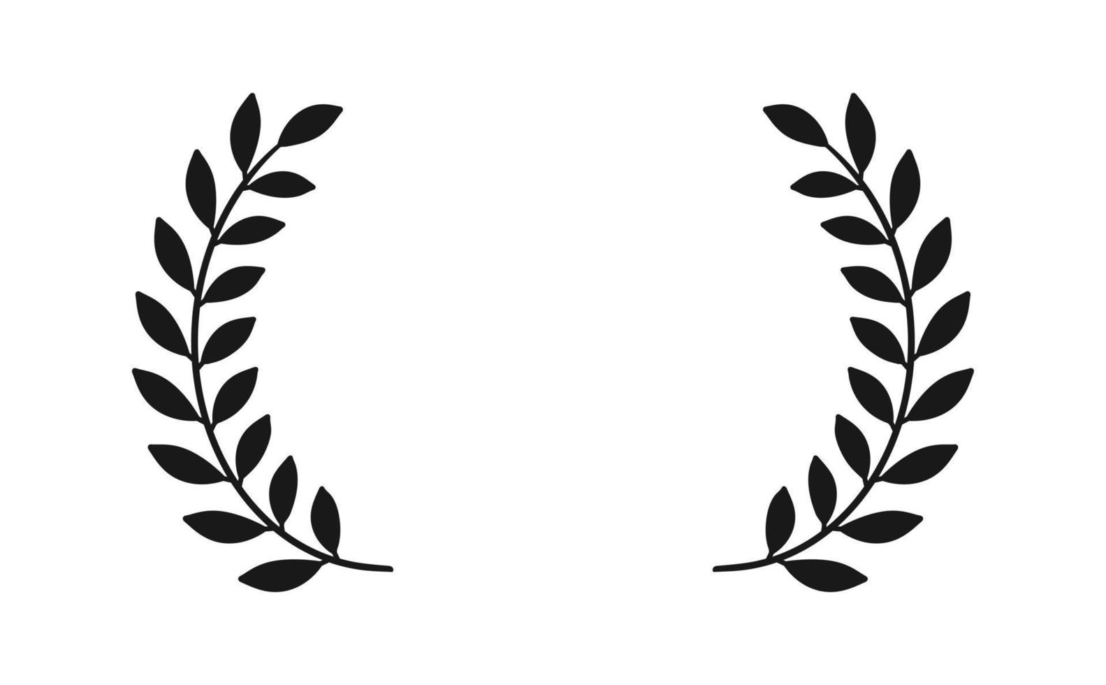 Leaf Wreath Branch Award Honor Decoration Isolated Vector Illustration