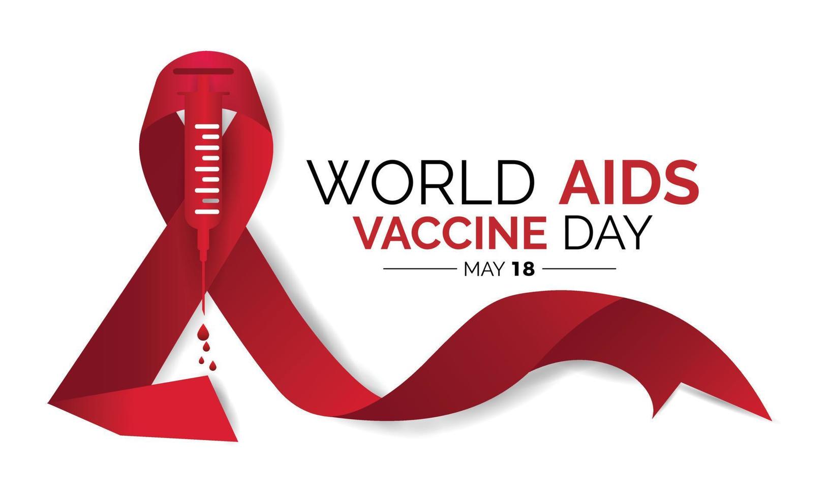 World Aids Vaccine Day. banner or poster design template.flat design. flyer design flat illustration. vector