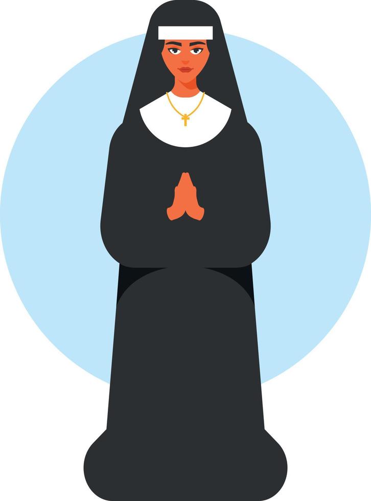 A Female Member Of A Religious Community vector