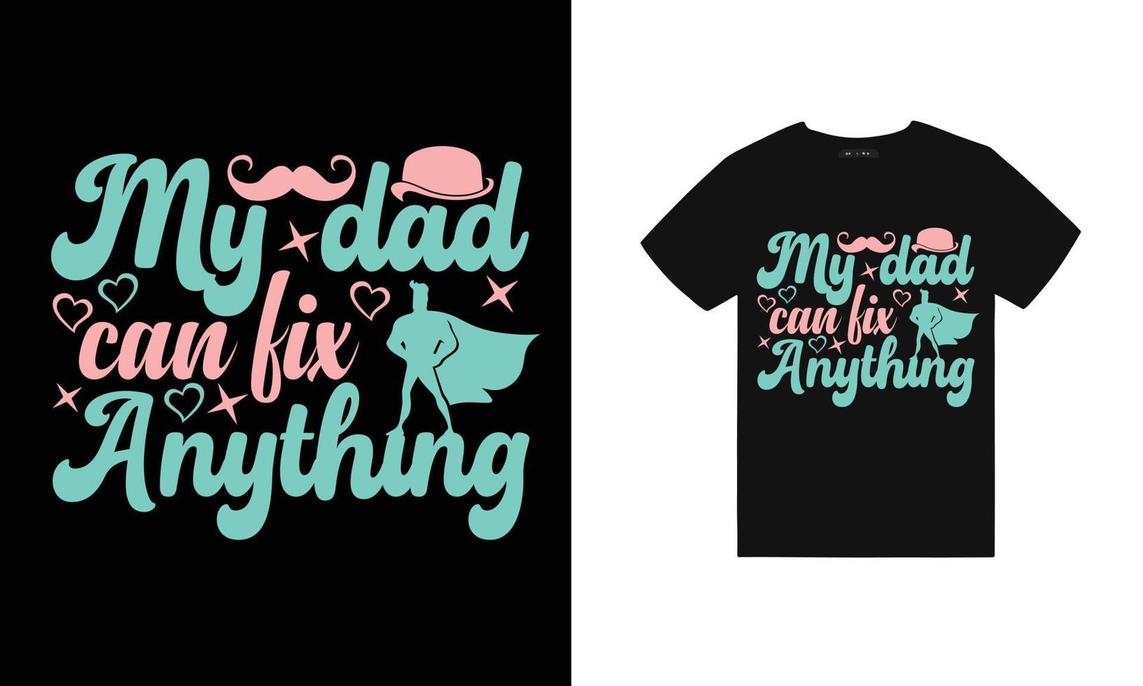 Fathers day t shirt design Free vector