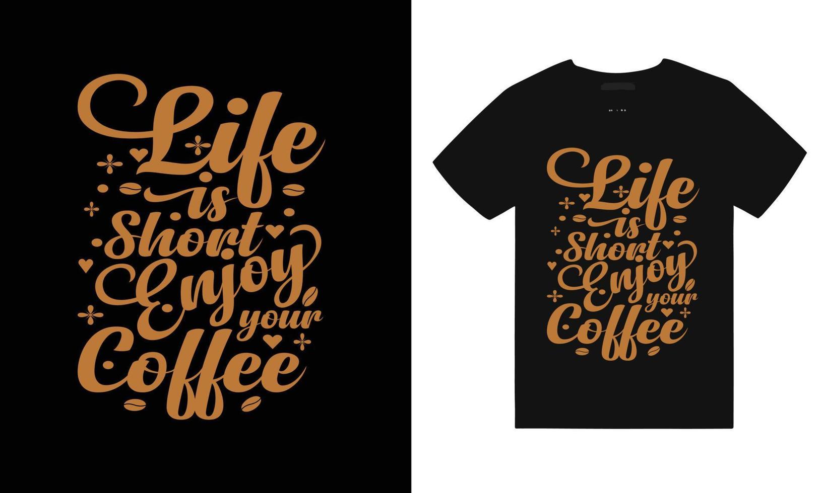 Typography coffee t shirt design free vector
