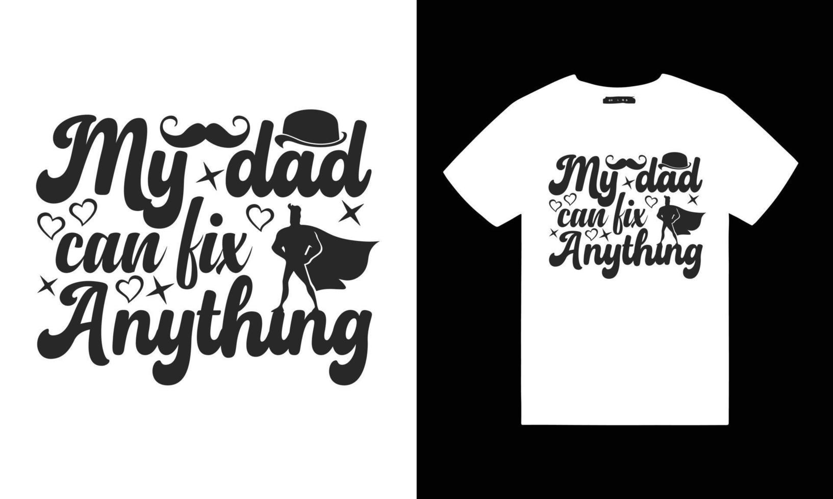 Fathers day t shirt design Free vector