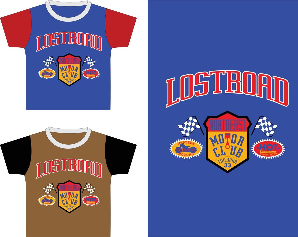 tshirt design lostroad vector