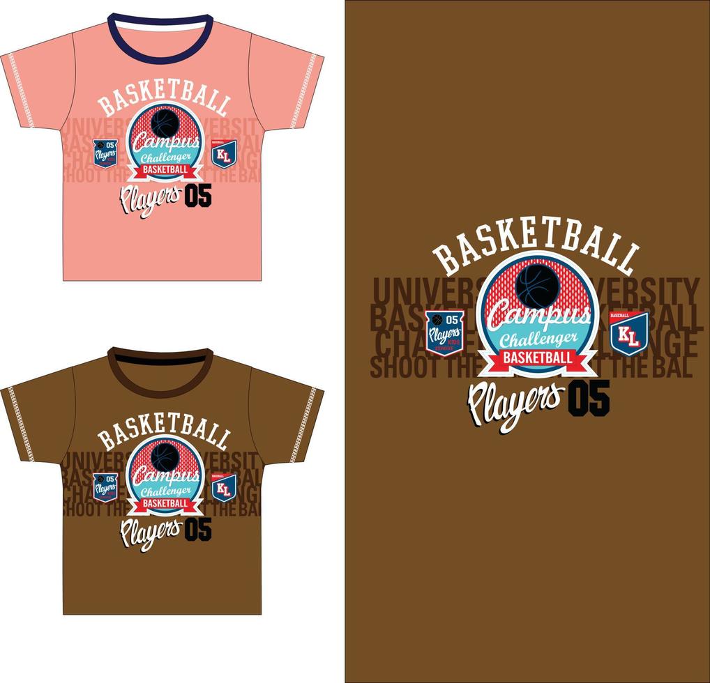 camiseta diseño baloncesto vector