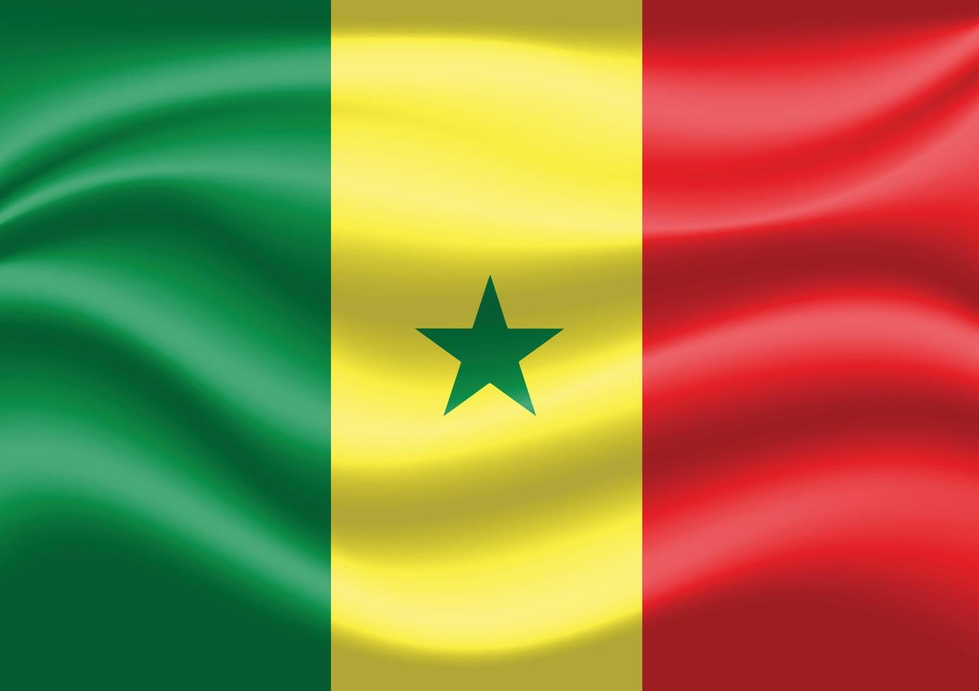 Senegalese Flag Theme Vector Art Background