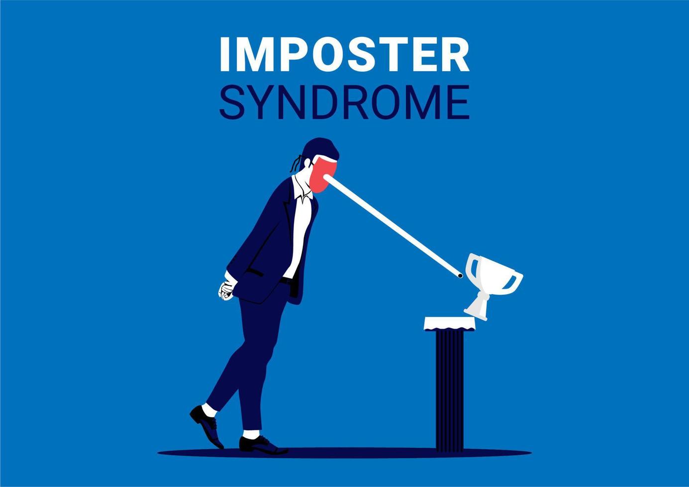 Imposter syndrome concept. Vector. vector