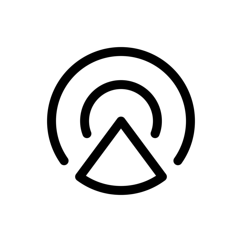 Simple Radar icon. The icon can be used for websites, print templates, presentation templates, illustrations, etc vector