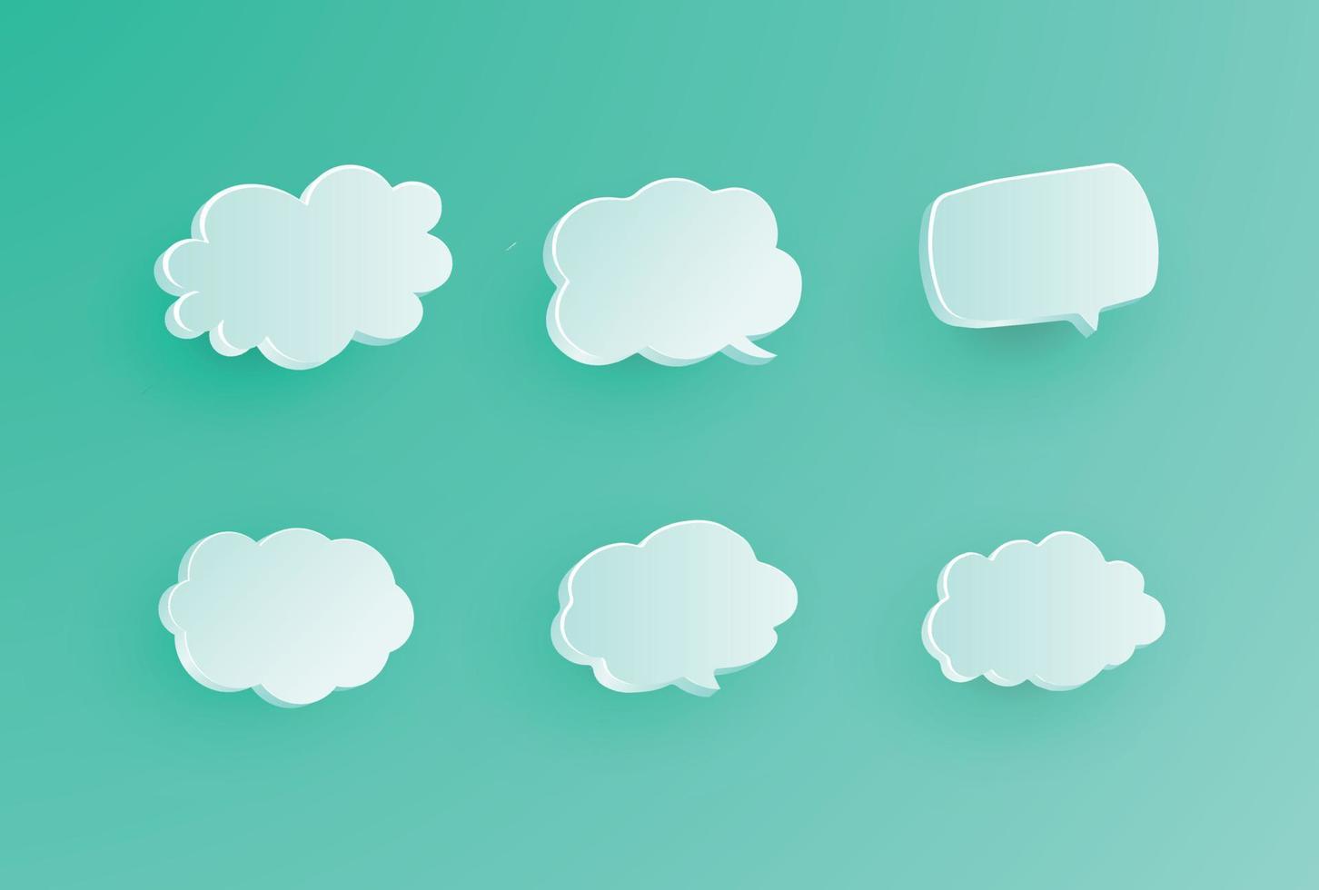 Cute bubble cloud speech vector