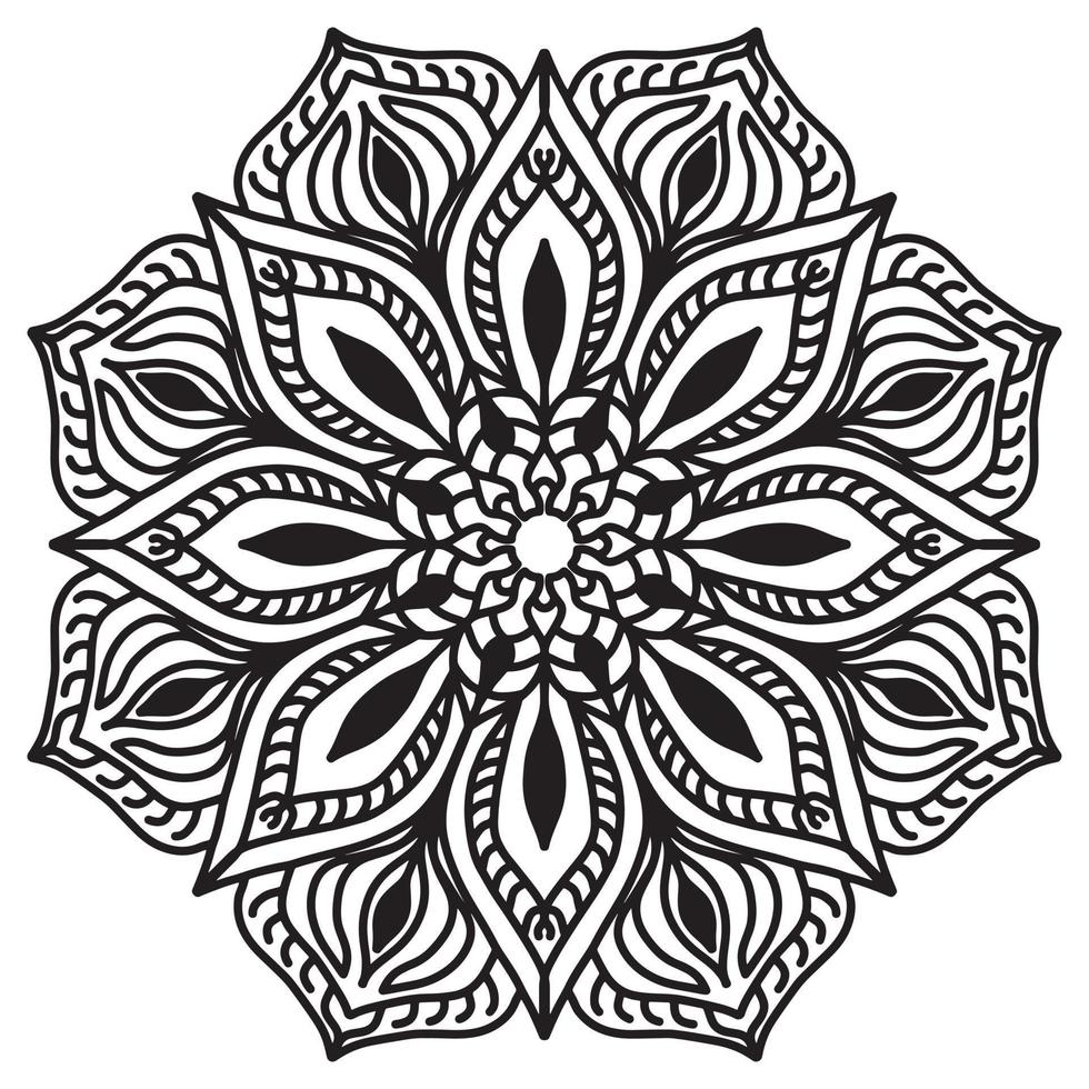 Mandala pattern abstract floral ornament vector