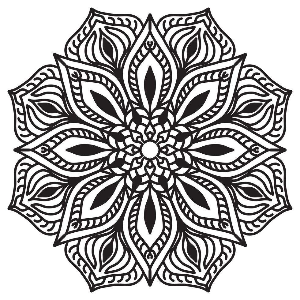 mandala modelo resumen floral ornamento vector