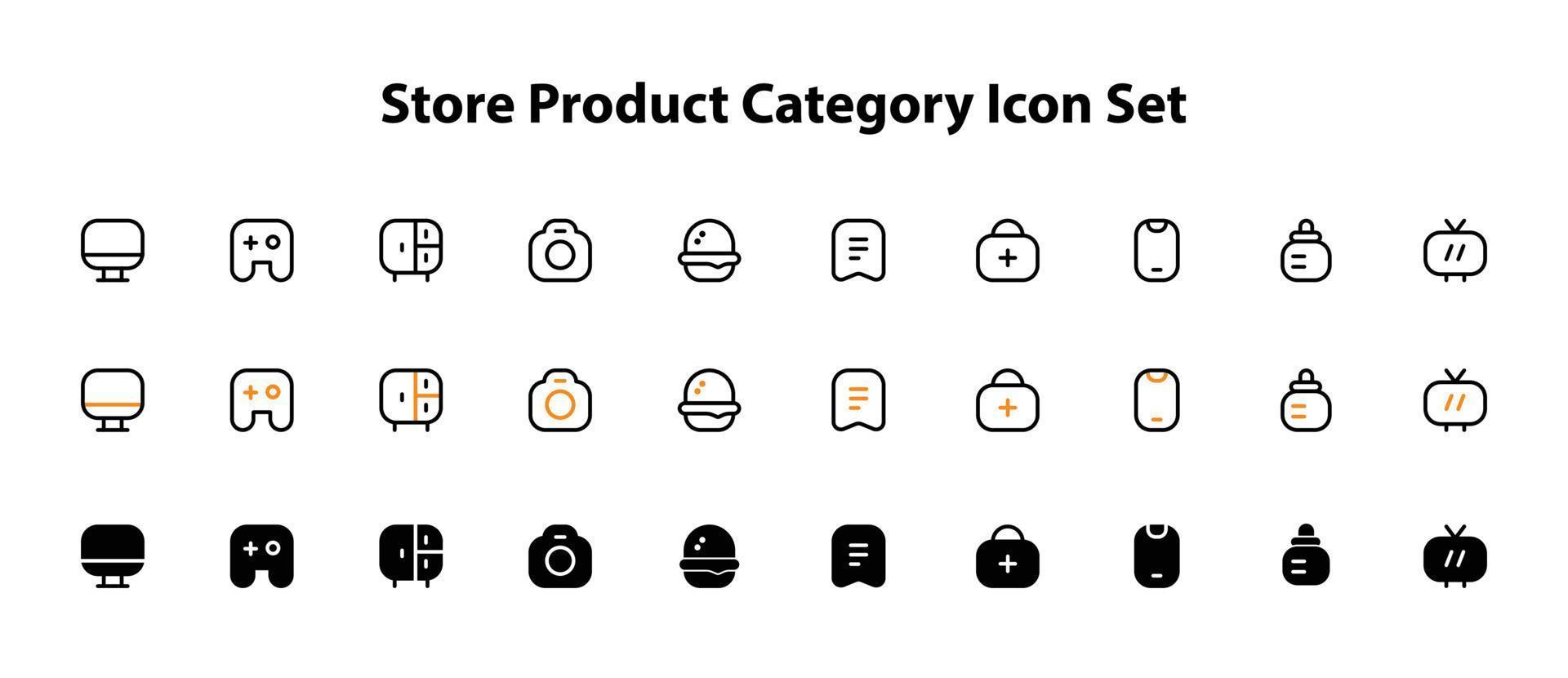 Store Product Icon Set vector