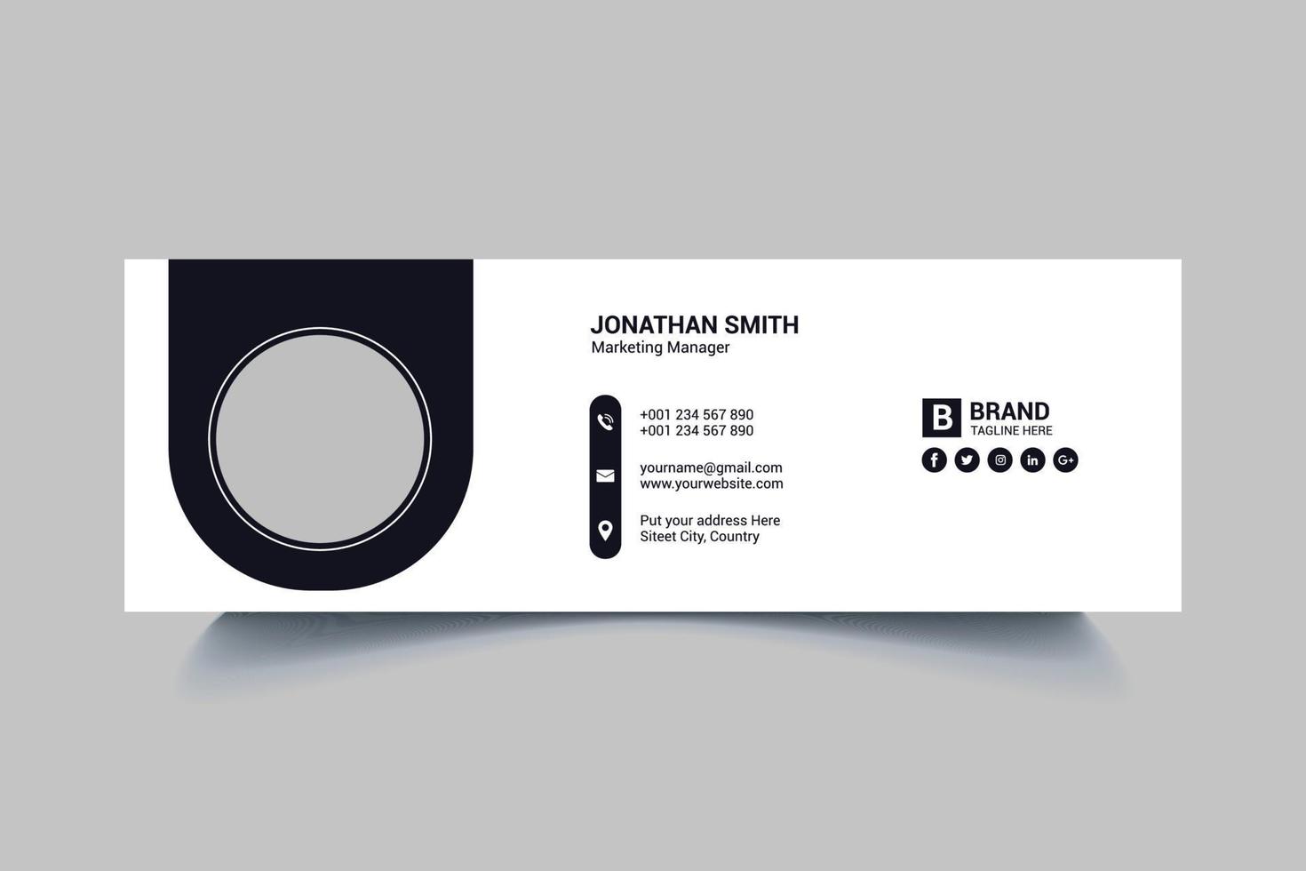 Email Signature Template Design vector