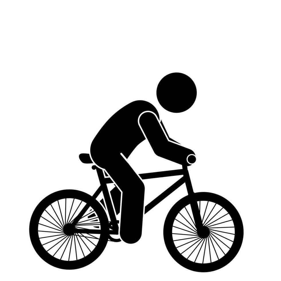 ilustración de personas montando bicicletas, personas ciclismo vector