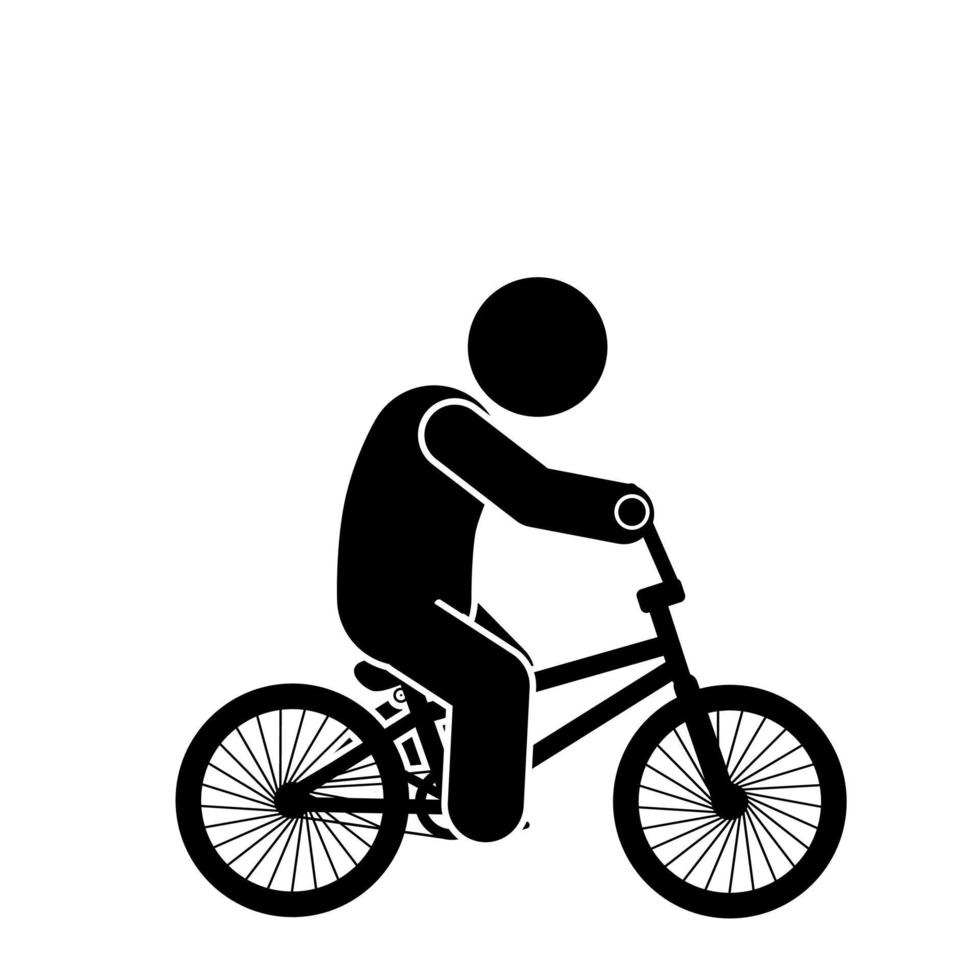 ilustración de personas montando bicicletas, personas ciclismo vector