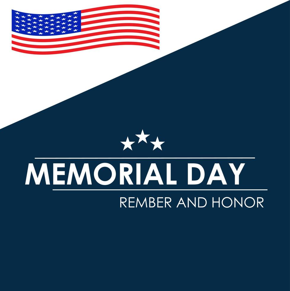 Memory day of flag USA background.For banner design,etc. vector