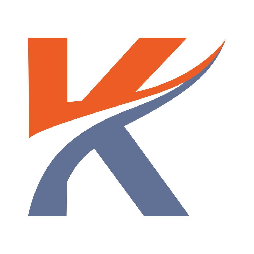 Initial k letter business logo vector