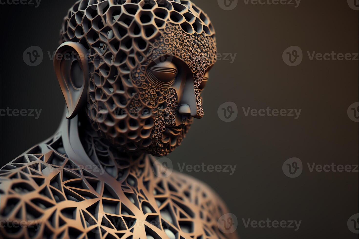 voronoi buddha, aesthetic photo