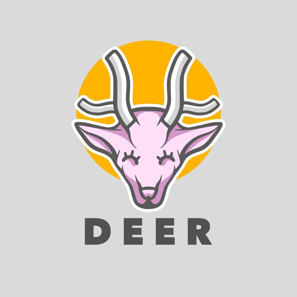 Deer head mascot vector