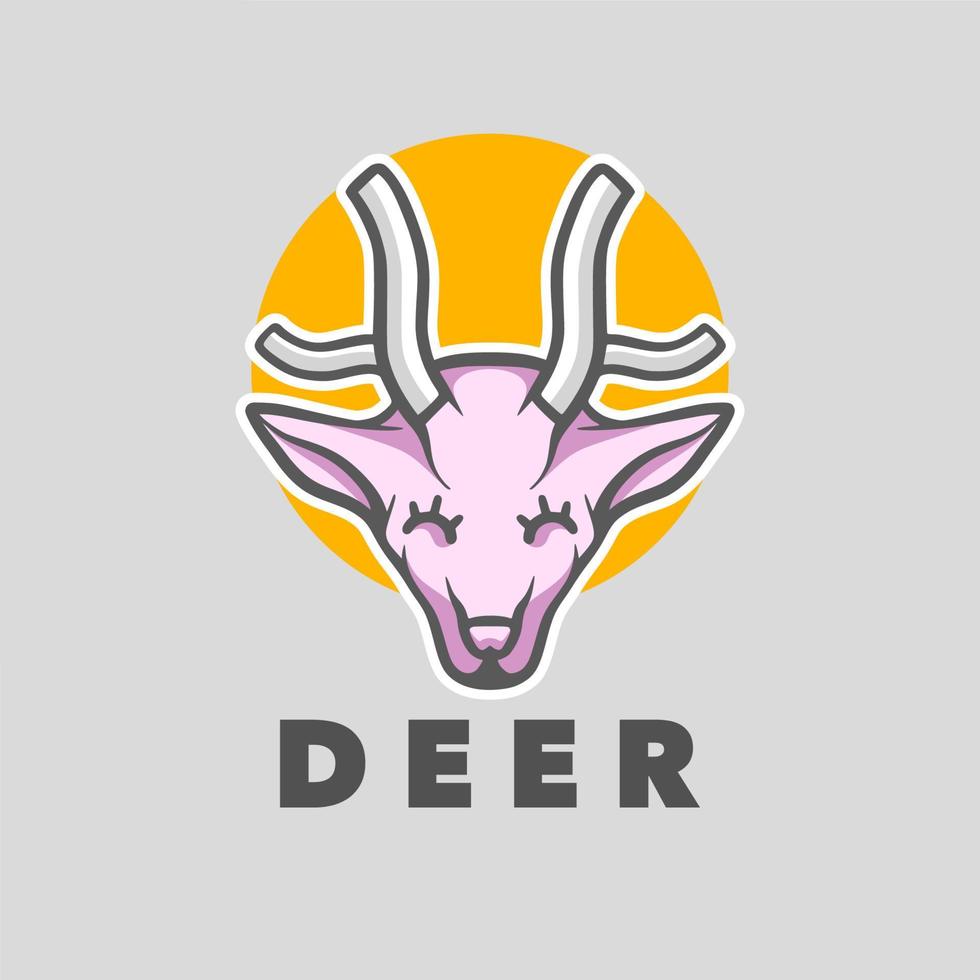 Deer head mascot vector